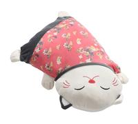 DONFAMDS Cojín Lumbar Manekineko Almohada De Soporte Para Espalda Para Asientos De Coche Oficina y Sillas Reclinables De Espalda Diseño Divertido De Gato Atrae La Suerte