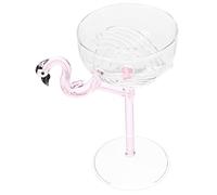 DONFAMDS Copa de Vino con Diseño Flamenco Único Copa de Creativa de Vidrio Transparente para Bodas y Fiestas para Bar y Celebraciones