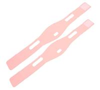 DONFAMDS Correa Antirronquidos para Barbilla Ajustable 2 Piezas, Banda Unisex Transpirable para Dejar de Roncar, Soporte de Mandíbula Cómodo para Uso Nocturno, Color Rosa