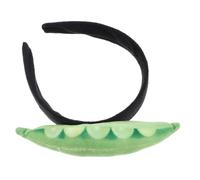 DONFAMDS Diadema de Tela con Diseño de Guisantes Verdes, Flexible y Cómoda para Mujer, Accesorios Creativos el Cabello en Cualquier Ocasión de Lavado Facial