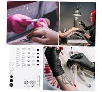 DONFAMDS Esterilla De Manicura Tapete Para Uñas Almohadilla Para Esmalte Guía De Pegatinas Protector De Mesa Flexible