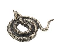 DONFAMDS Figurita De Serpiente De Latón para Decoración De Oficina y Hogar Escultura De Snake Miniatura para Decoraciones De Halloween y Año Chino Adorno De Escritorio Artesanal