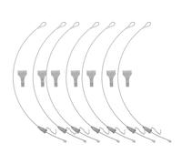 DONFAMDS Juego de 10 Ganchos para Colgar Cuadros Alambre de Acero de 05 M Gancho Ajustable para Sistema de Rieles Colgadores de Cuadros para Hogar Oficina y Exposiciones de Arte