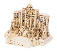 DONFAMDS Maqueta Fontana de Trevi en Resina Figura Decorativa de Iglesia Romana Adorno para Oficina y Hogar Modelo Arquitectónico Único Souvenir de Viaje Escultura de 1 Pieza