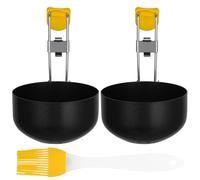 DONFAMDS Molde para Huevos Antiadherente Plegable y Colgante, 2 Piezas Acero Inoxidable, Anillos para Huevos Escalfados y Fritos, Utensilio Cocina Hogar, Fácil Limpieza y Resistente