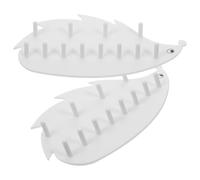 DONFAMDS Organizador de joyas de pared adhesivo, soporte para pendientes y collares, 2 piezas, blanco, para uso en casa
