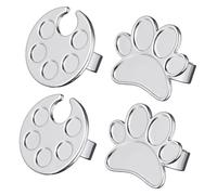 DONFAMDS Paletas De Anillos Para 4 Piezas Tamaño Pequeño Paleta Para Mezclar Esmalte De Uñas Profesional Uso Doméstico Decoración Uñas Diseño De Huella De Pie