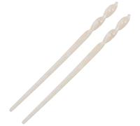 DONFAMDS Palillos Pelo Vintage De Acrílico Diseño Mármol Blanco, 2 Unidades, Para Cabello Medio a Grueso, Pasadores De Moño Retro Para Mujer y Niña Ocasiones Obsequios