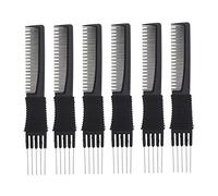 DONFAMDS Peines Profesionales Multifunción para Peluquería 6 Unidades Tamaño Estándar para Cabello Mojado y Seco Cuidado del Cuero Cabelludo Uso en Salón y Hogar