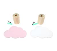 DONFAMDS Perchas de ropa con forma de nube de madera white 2 piezas, decoración de pared para habitación infantil, organizador para ropa, sombreros y adornos Varios estilos