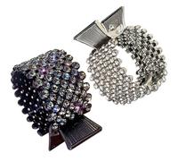 DONFAMDS Pinzas Cabello de Garra para Mujer 2 Piezas, Clip para Coleta Aleación Plateada y Negra, Accesorios para Peinados y Uso Diario, Pinza para Pelo Grueso y Trenzas