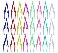 DONFAMDS Pinzas para Cejas de Plástico Pequeñas, 30 Piezas Desechables para Recorte Detallado en Uso Doméstico y Hombres Estilo Aleatorio