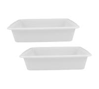DONFAMDS Plástico Blanco Adecuado para Experimentos de Química 2 Piezas Bandeja Rectangular Reutilizable Diseño a Prueba de Fugas para Laboratorio y Organización de Herramientas