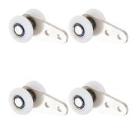 DONFAMDS Poleas para Cortinas Ruedas Silenciosas de Nylon y Cojinetes de Bolas, 4 Unidades para Puertas Correderas y Armarios, Accesorios Resistentes para Colgar Cortinas en Ventanas