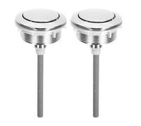 DONFAMDS Pulsador de Cisterna Gala Redondo para Inodoro, 2 Piezas, Botón del Tanque del Inodoro de Abs, Resistente al Desgaste y Fácil de Reemplazar para Hotel y Oficina Color Aleatorio