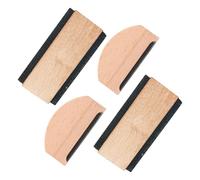 DONFAMDS Quitapelusas para Ropa de Lana Portátil 4 Piezas Peines de Madera de Haya Negro Doble Cara, Removedor Manual de Bolitas para Suéteres, Abrigos y Tejidos Delicados