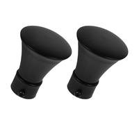 DONFAMDS Remates para Barra de Cortina de Hierro Negro 22 MM Tapa Decorativa Estilo Moderno para Cortineros de Ventanas Pack 2 Piezas para Accesorios de Cortinas Pequeñas