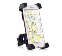 DONFAMDS Soporte para Teléfono de Bicicleta y Motocicleta Montaje Manillar y Poste Compatible con iPhone X y Dispositivos GPS Color Negro