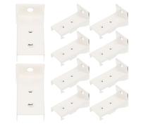 DONFAMDS Soportes Laterales para Riel de Cortina de Hierro ABS 12 Piezas Soporte de Pared Curvado Mediano Resistentes y Ajustables para Montaje en Techo y Pared Accesorios para Cortinas