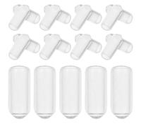 DONFAMDS Tapas de Goma Transparentes para Diademas 3.5mm Interiores, 200 Piezas para Cubiertas de Pernos, Accesorios de Manualidades para Cabello, Ajuste Seguro y Versátil para Uso