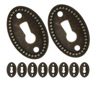 DONFAMDS Tapas Decorativas para Cerraduras de Muebles 10 Piezas Placas Ovaladas de Aleación de Zinc 35X23 MM Suministros para Cajones y Armarios Cubierta Vintage para Decoración de