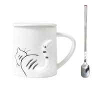DONFAMDS Taza de Cerámica Gato 360 Ml Taza de Café y Té con Diseño Animal Apta para Hogar y Oficina Adecuado para Amantes del Café y Obsequio Original