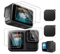 DONFORTLY Protector de Pantalla y Lente para GoPro Hero 13 Black, Cristal Templado 9H con 2 Tapas de Lente, Kit Completo de Protección