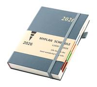Donfulfip Agenda 2026 A5 día por página, agenda 2026 A5 página al día planificador de año completo, agenda académica 2026 de enero a diciembre, agenda diaria y mensual con presilla para bolígrafo