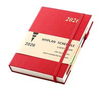 Donfulfip Agenda 2026 A5 un día por página, planificador académico de un año completo, desde enero a diciembre, planificador diario y mensual con lazo para bolígrafo, pestañas mensuales coloridas
