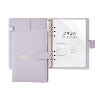 Donfulfip Agenda 2026 Cuaderno Carpeta A5, Planificador Diario, Agenda 2026 Día por Página de Enero a Diciembre. Carpeta Organizadora de Tapa Dura con Pegatinas de Planificador, Portabolígrafos