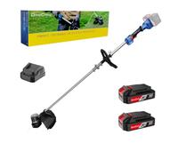 Dong Cheng Desbrozadora Bateria 40V, Ancho Corte 33 cm, TIPP Automático | 2 Baterías de 2,0Ah, Doble hilo de 2,0 mm, Motor sin Escobillas, 2 Velocidades para Jardines, Parterres y Vallas