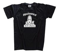 DONG-XIANG Abstinence - 99 Percent Effective Jesus Maria Maternity T-Shirt Black T-Shirt Black 3XL