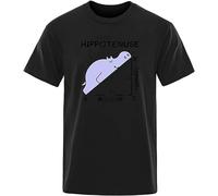 DONG-XIANG Hippotenuse Opposite Adjacent Funny Printed Mens T Shirts Trigonometric Functions Cotton Cute Streetwear T-Shirt Male Black T-Shirt Black L