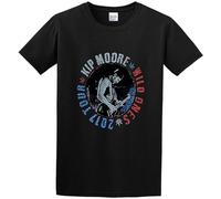 DONG-XIANG KIP Moore Guitar Wild One Tour Cotton T Shirt Mens T-Shirt Black M