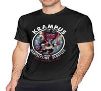 DONG-XIANG Kramp-Us Babysit-Ting Servi-CE Man'S Short Sleeve T Shirt Tees Casual Blouse Tunic Tops T-Shirt Black XL