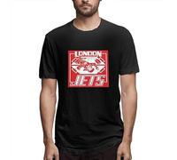 DONG-XIANG London Jets 100% Cotton T Shirts for Men Pack T-Shirt Black M