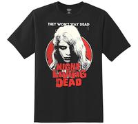 DONG-XIANG Night of The Living Dead Men's Kyra Slim Fit T Shirt T-Shirt Black S