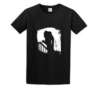 DONG-XIANG Nosferatu Horror Cult B-Movie Vampire Shadow Casual Funny Slim Chest Student T-Shirt Black S