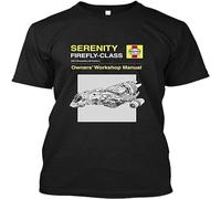 DONG-XIANG Serenity Owners Manual 97 Cotton Short Sleeve T Shirt for Men T-Shirt Black M