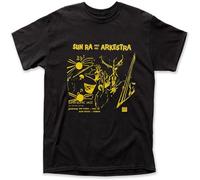 DONG-XIANG Sun Ra and Arkestra Unisex T-Shirt Mens Heavy Cotton Retro ALB Black T-Shirt Black L