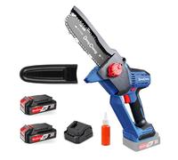 DongCheng mini motosierra bateria 20V, brushless 750W, 2×2000mAh, 8m/s