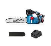 DongCheng Motosierra a batería 20V, motor sin escobillas, guía OREGON de 30 cm, tensión sin herramientas, lubricación automática, con batería de 4,0 Ah