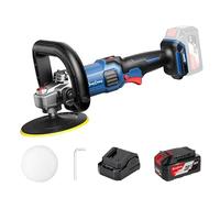 DongCheng Pulidora a batería para coche, 4,0Ah, rotativa sin escobillas, arranque suave, disco 150mm, 6 velocidades - Ideal para mantenimiento de pintura y eliminación de rayones, certificado CE