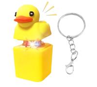 Dongcill Llavero de Pato, Llavero con luz y Sonido, Quacking Fidget Toy, Alivio del Estrés y Diversión para Viajar, para Mujeres y Hombres, Ayuda a liberar el estrés en el Cerebro