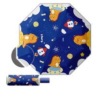 Dongcill Paraguas Niño, Paraguas Infantil para Niños Magic & Reflector - Dinosaurio, Paraguas Plegable, Portátil Reflectante - Sombrilla Lluvia Infantil Cortaviento Apertura Manual