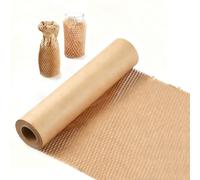 DONGDA Embalaje Kraft Papel de nido de abeja, Papel Burbuja Embalaje Paquete y Mudanza, Bubble Wrap Ideal para Mudanzas Envío de objetos frágiles(30 cm x 20 m)