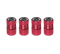 DONGDONG 4 Piezas Tapones de Válvula de Coche para Mazda Mazda5 2006-2011 2012-2015, Tapas Antipolvo para Ruedas de Coche Válvulas de Neumáticos Coche,Red