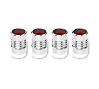DONGDONG 4 Piezas Tapones de Válvula de Coche para Mitsubishi i-MiEV 2012-2017, Tapas Antipolvo para Ruedas de Coche Válvulas de Neumáticos Coche,Silver