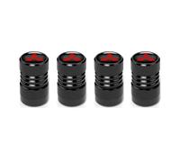 DONGDONG 4 Piezas Tapones de Válvula de Coche para Mitsubishi i-MiEV 2012-2017, Tapas Antipolvo para Ruedas de Coche Válvulas de Neumáticos Coche,Bla-CK