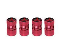 DONGDONG 4 Piezas Tapones de Válvula de Coche para Mitsubishi i-MiEV 2012-2017, Tapas Antipolvo para Ruedas de Coche Válvulas de Neumáticos Coche,Red